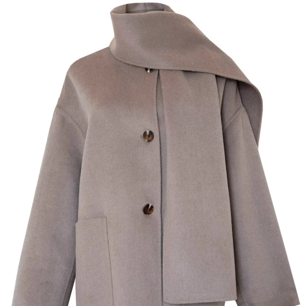 Wool blend scarf coat (accepting offer)